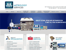 Tablet Screenshot of metrologyservices.com